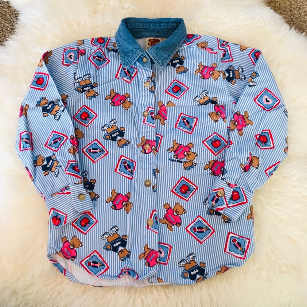 Vintage Route 66 Button Down Shirt Girl Si…